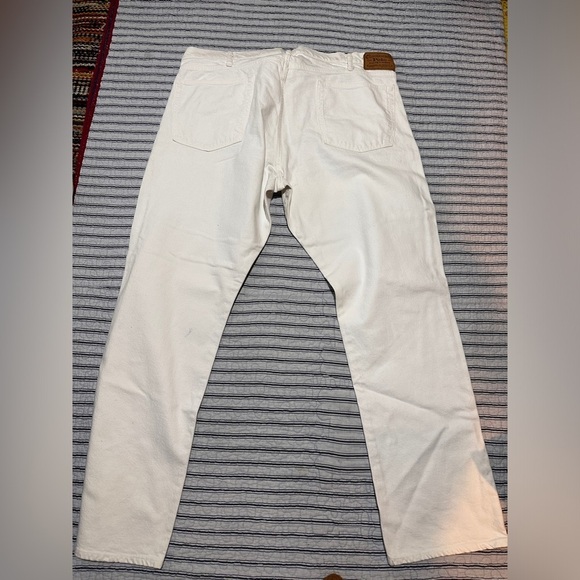 Polo Ralph Lauren Varick Slim Denim Jeans size  42x32 White Straight Leg Pants - Picture 3 of 13